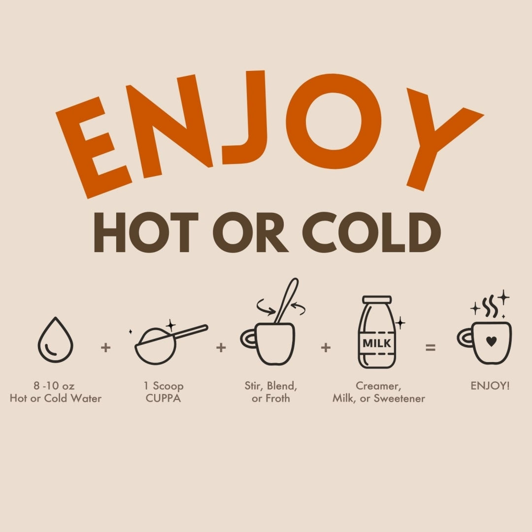 Cuppa Medium Roast Mushroom Coffee 30 Servings